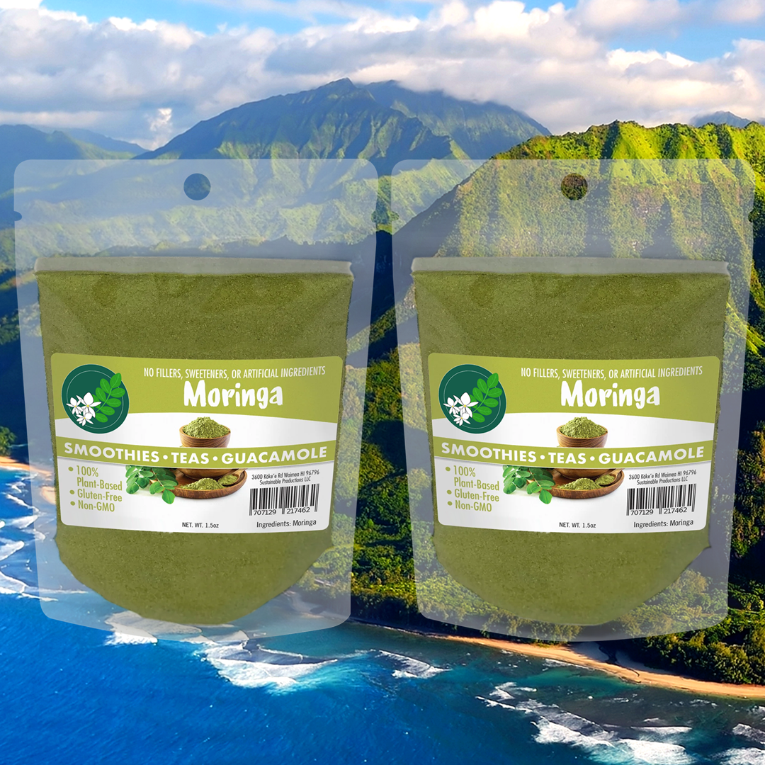 2 Pack - Kaua'i Moringa Powder 1-Month Supply (3 oz)